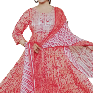 Women's Pink Anarkali Kurta Set